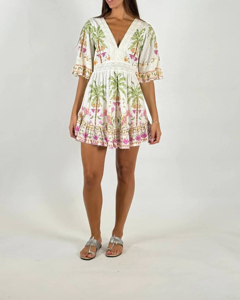 NEW Z&L EUROPE isla mauve mini dress in beige